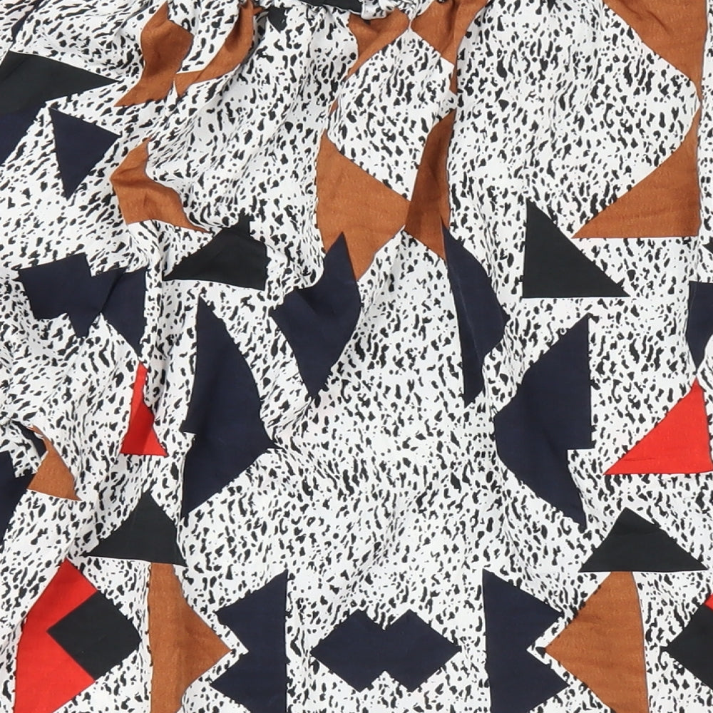 AX Paris Womens Multicoloured Geometric Polyester A-Line Size 22 Off the Shoulder Pullover