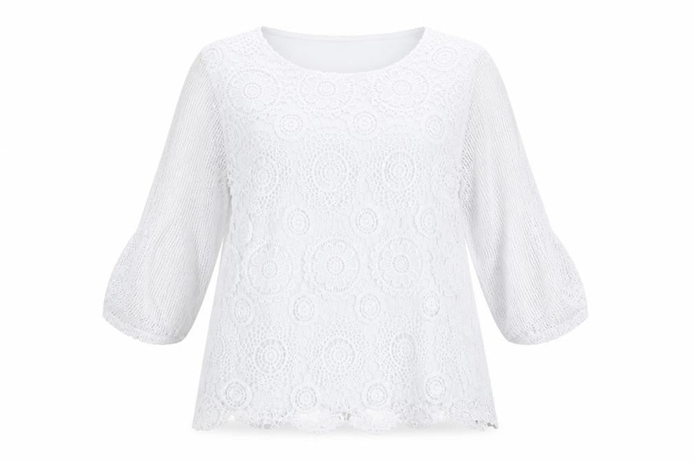 Womens UK Size M Anna Rose White Basic T-Shirt
