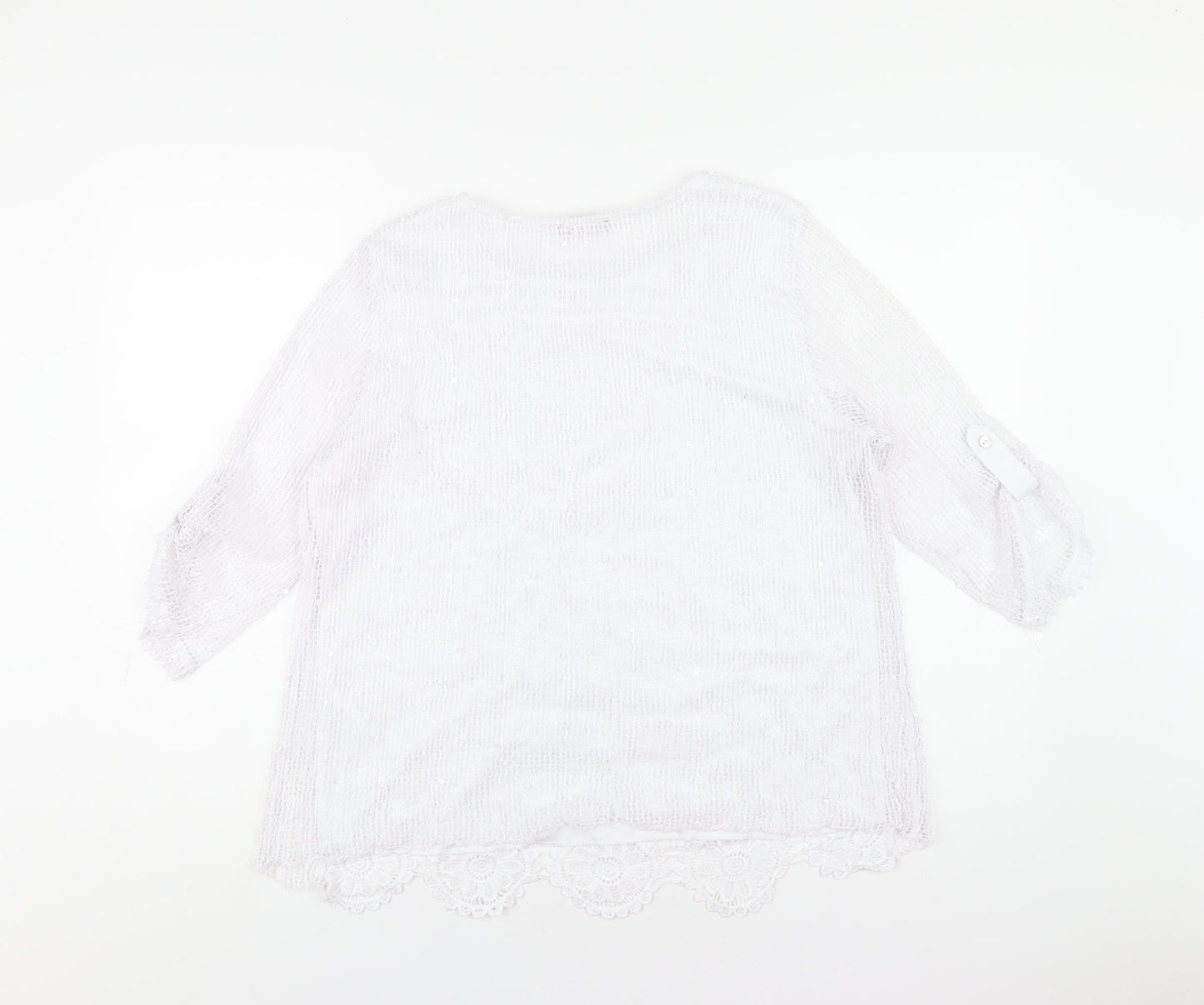 Womens UK Size M Anna Rose White Basic T-Shirt