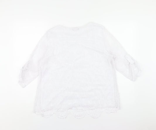 Womens UK Size M Anna Rose White Basic T-Shirt