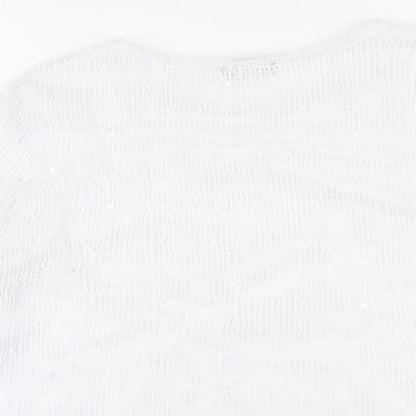 Womens UK Size M Anna Rose White Basic T-Shirt