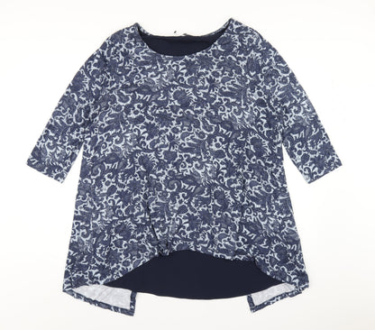 Womens UK Size 16 Marks and Spencer Blue Basic T-Shirt