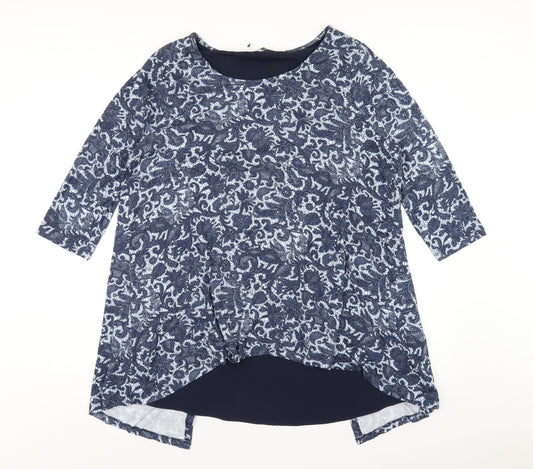 Womens UK Size 16 Marks and Spencer Blue Basic T-Shirt