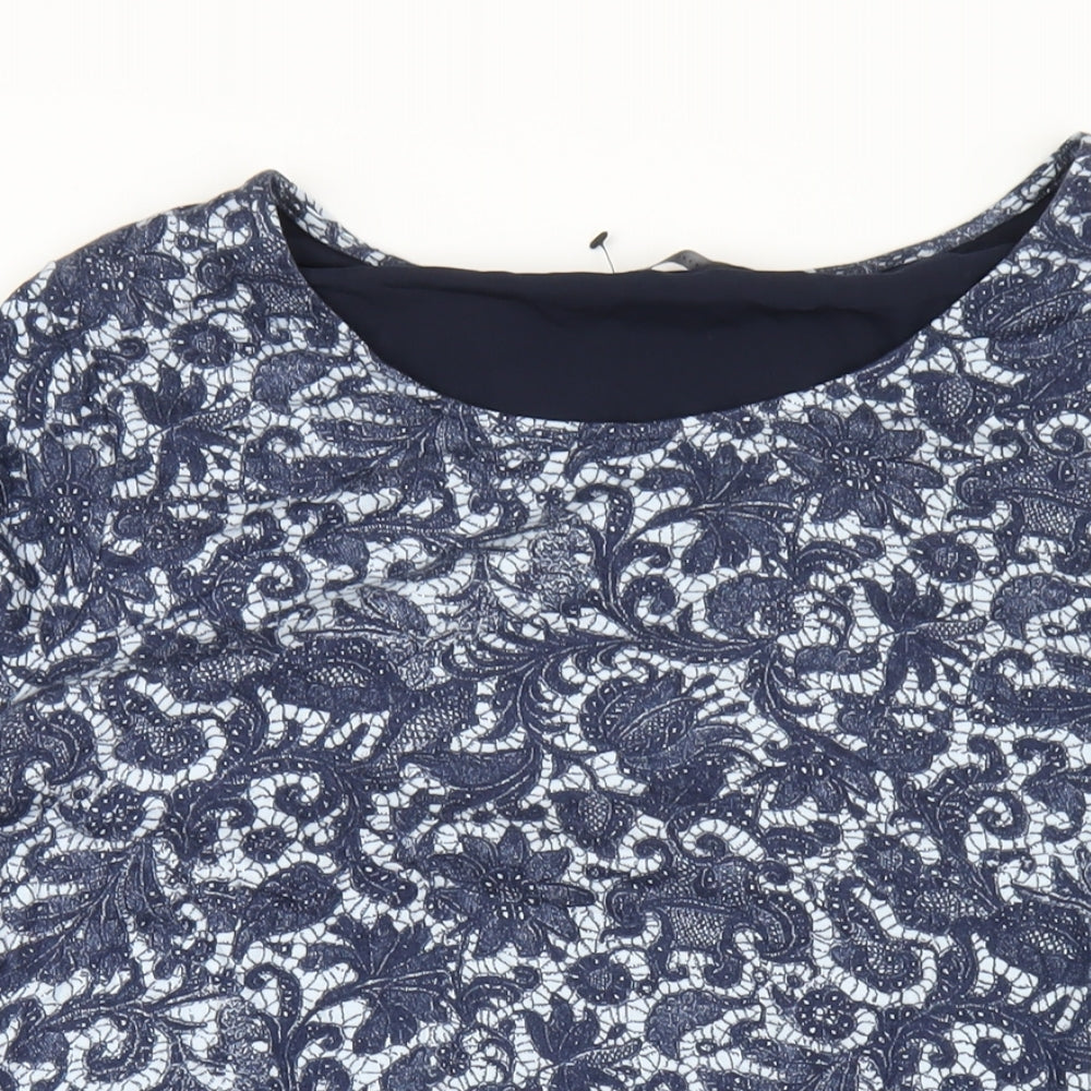 Womens UK Size 16 Marks and Spencer Blue Basic T-Shirt