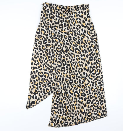 Love & Other Things Womens Brown Animal Print Polyester A-Line Skirt Size XS Zip - Leopard Print