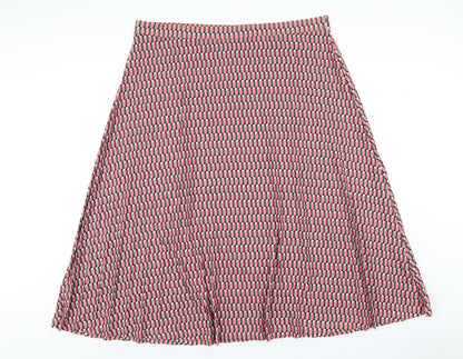 Marks and Spencer Womens Multicoloured Geometric Polyester A-Line Skirt Size 22