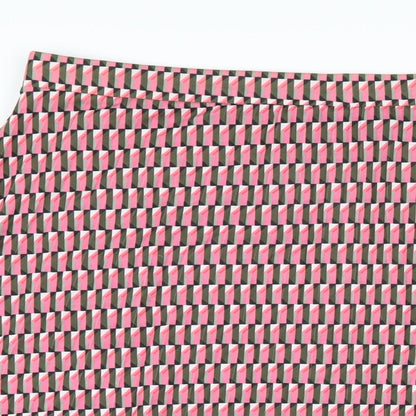 Marks and Spencer Womens Multicoloured Geometric Polyester A-Line Skirt Size 22