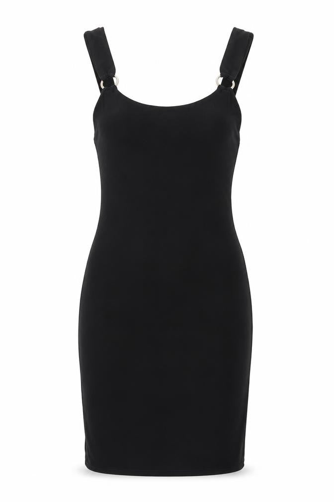 PRETTYLITTLETHING Womens Black Polyester Bodycon Size 8 Scoop Neck Pullover