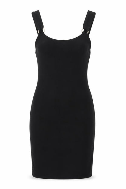 PRETTYLITTLETHING Womens Black Polyester Bodycon Size 8 Scoop Neck Pullover