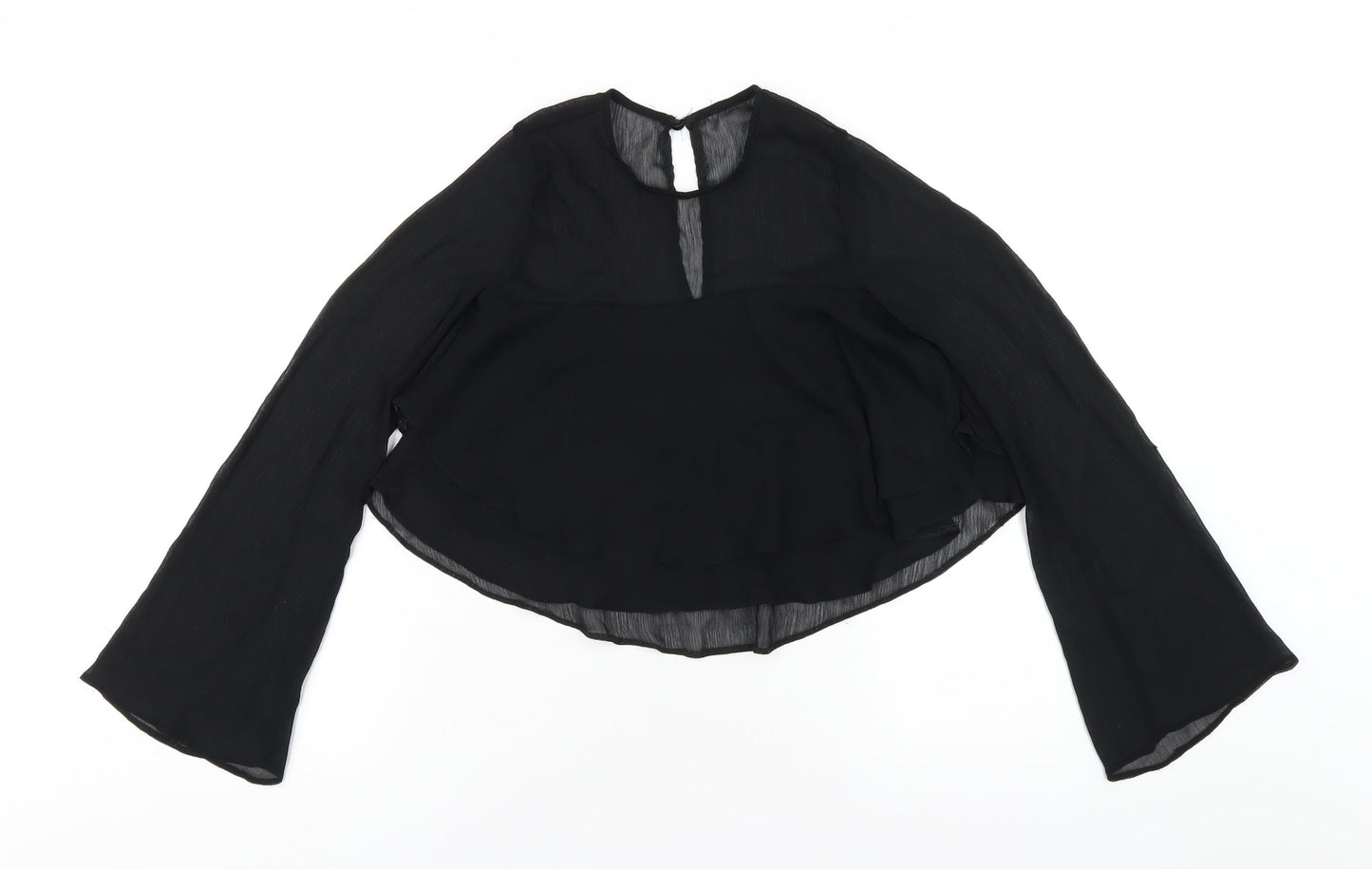 Womens UK Size 6 Nobody's Child Black Basic T-Shirt