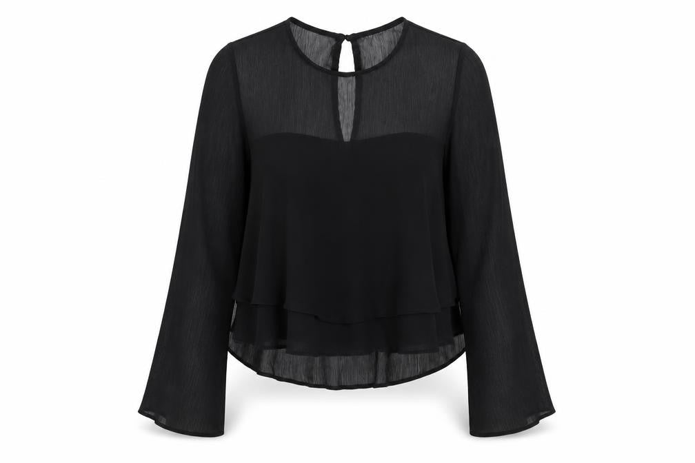 Womens UK Size 6 Nobody's Child Black Basic T-Shirt