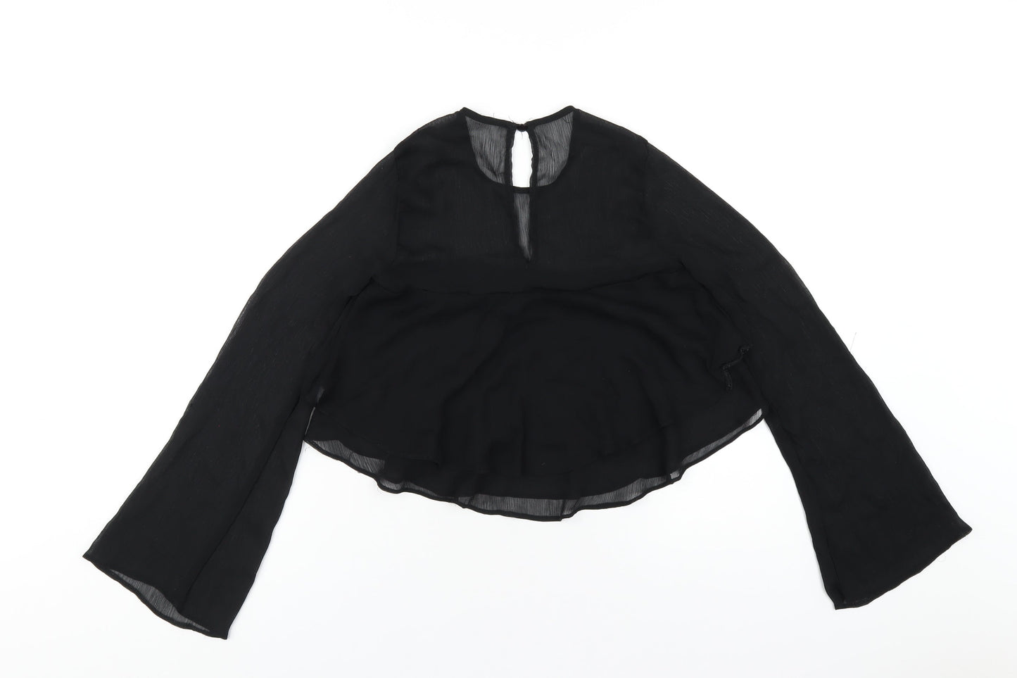 Womens UK Size 6 Nobody's Child Black Basic T-Shirt