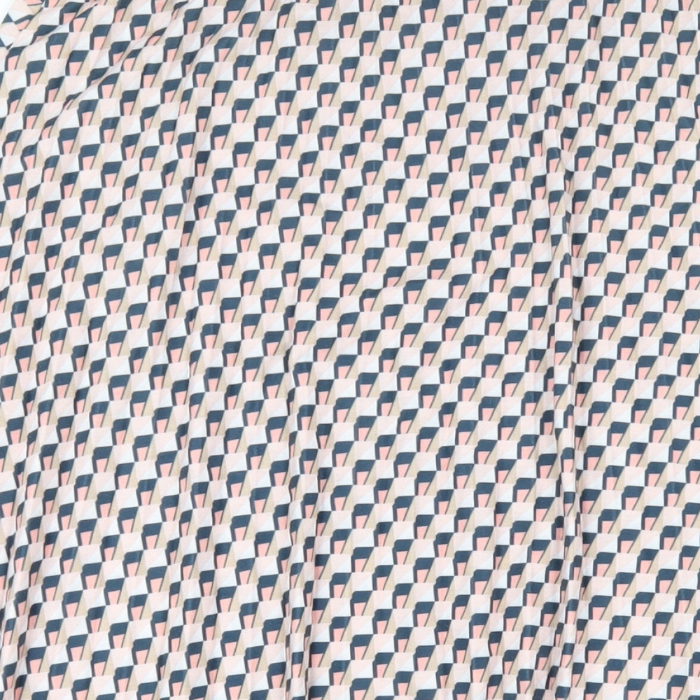 Marks and Spencer Womens Multicoloured Geometric Polyester A-Line Skirt Size 18