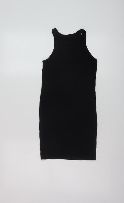 H&M Girls Black Cotton Mini Size 10-11 Years Round Neck Pullover