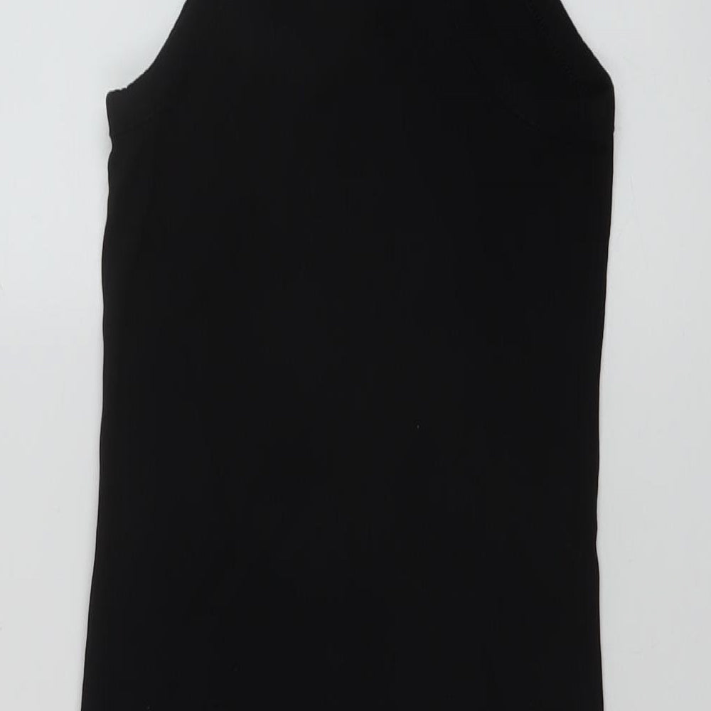 H&M Girls Black Cotton Mini Size 10-11 Years Round Neck Pullover
