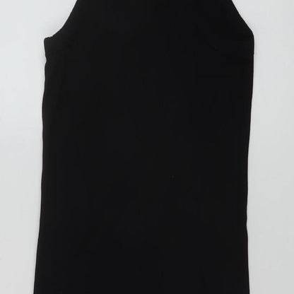 H&M Girls Black Cotton Mini Size 10-11 Years Round Neck Pullover