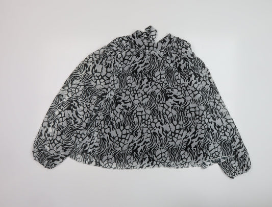 Womens UK Size 8 River Island Black Basic Blouse