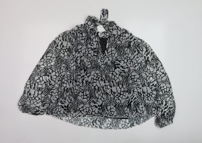 Womens UK Size 8 River Island Black Basic Blouse
