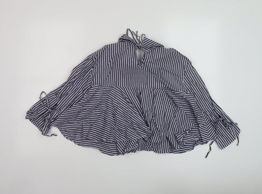 Womens UK Size XS Zara Blue Basic Blouse