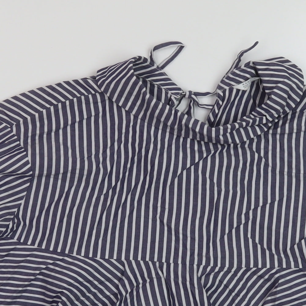Womens UK Size XS Zara Blue Basic Blouse