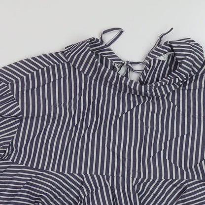 Womens UK Size XS Zara Blue Basic Blouse
