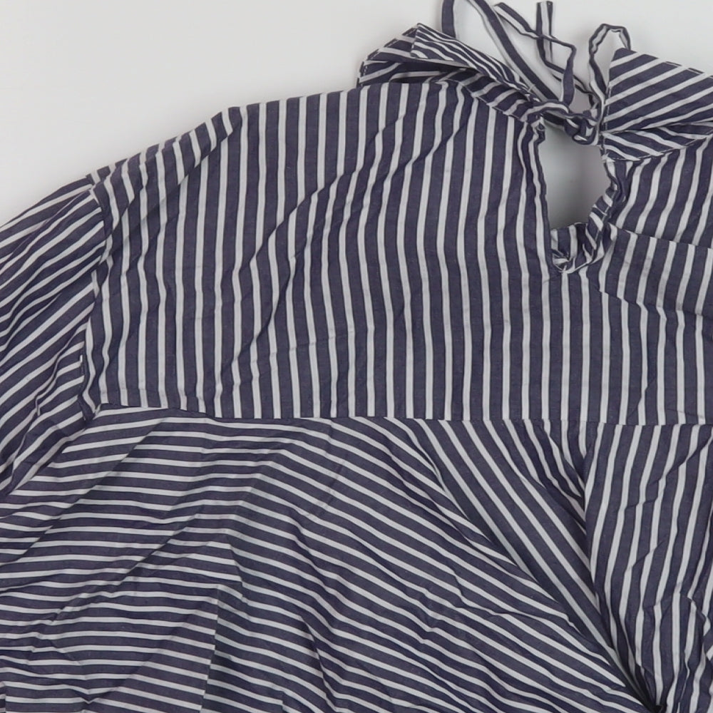 Womens UK Size XS Zara Blue Basic Blouse