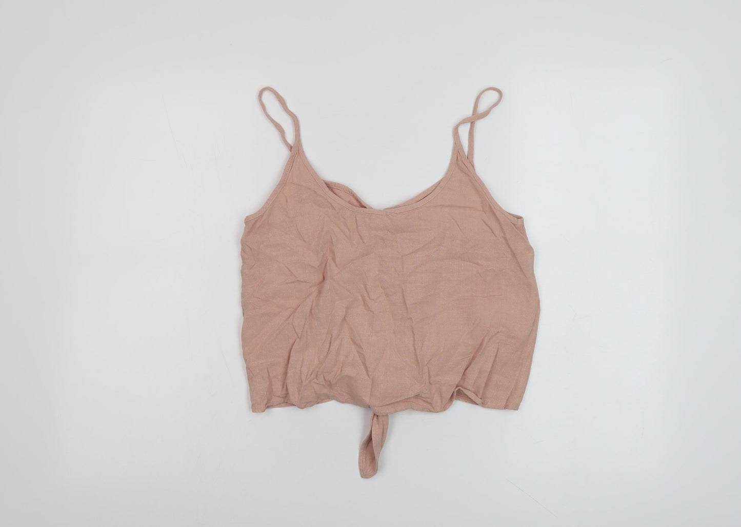Womens UK Size 6 Topshop Pink Cropped Tank