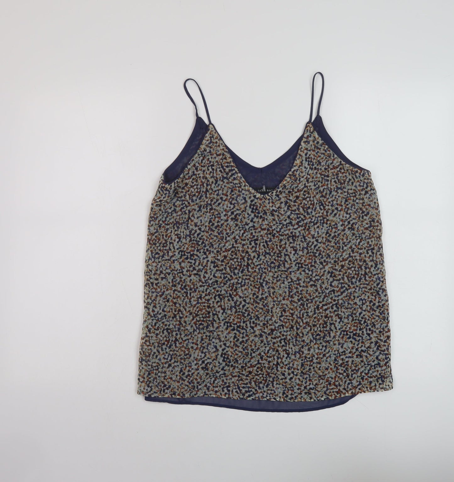 Womens UK Size S Zara Beige Basic Tank