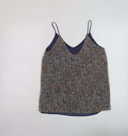 Womens UK Size S Zara Beige Basic Tank