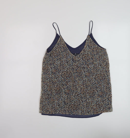 Womens UK Size S Zara Beige Basic Tank