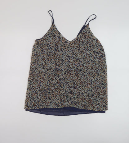 Womens UK Size S Zara Beige Basic Tank