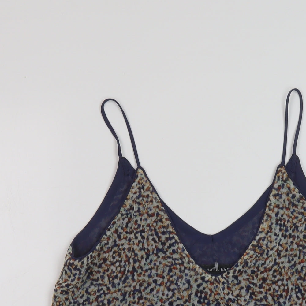 Womens UK Size S Zara Beige Basic Tank