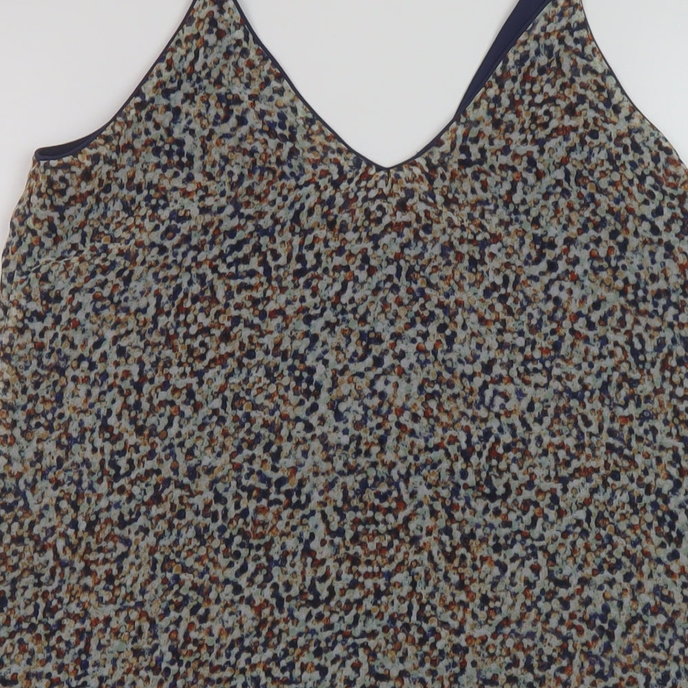Womens UK Size S Zara Beige Basic Tank