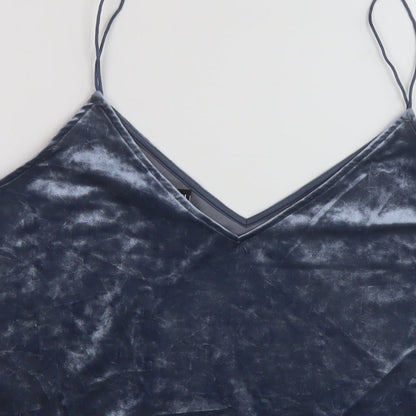 Womens UK Size M H&M Blue Basic Tank