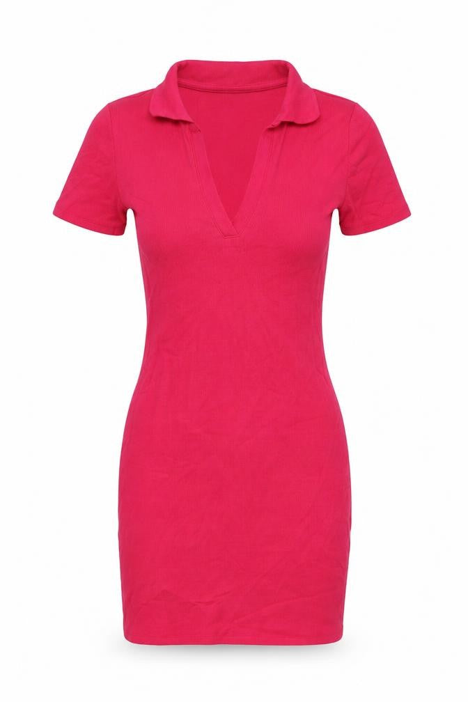 Zara Womens Pink Cotton Mini Size S V-Neck Pullover