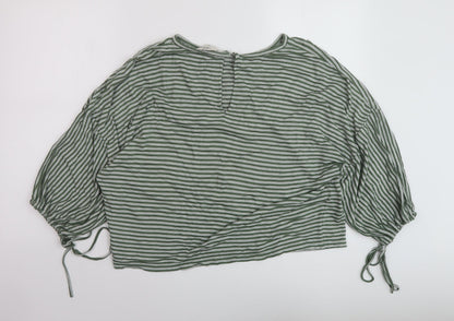 Womens UK Size 8 NEXT Green Basic Blouse