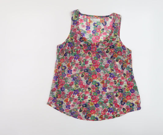 Glamorous Womens Multicoloured Fair Isle Polyester Basic Tank Size 10 Round Neck