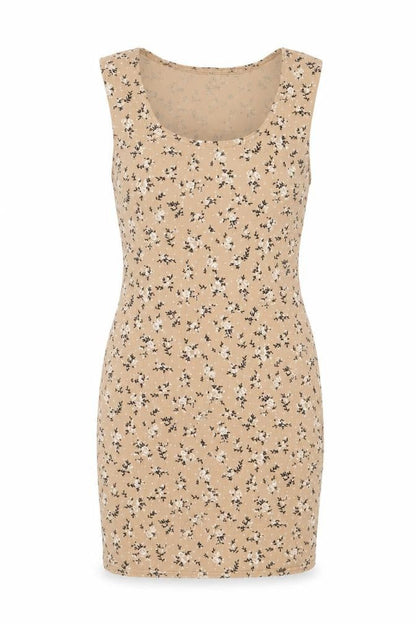 I SAW IT FIRST Womens Beige Geometric Polyester Mini Size 12 Scoop Neck Pullover