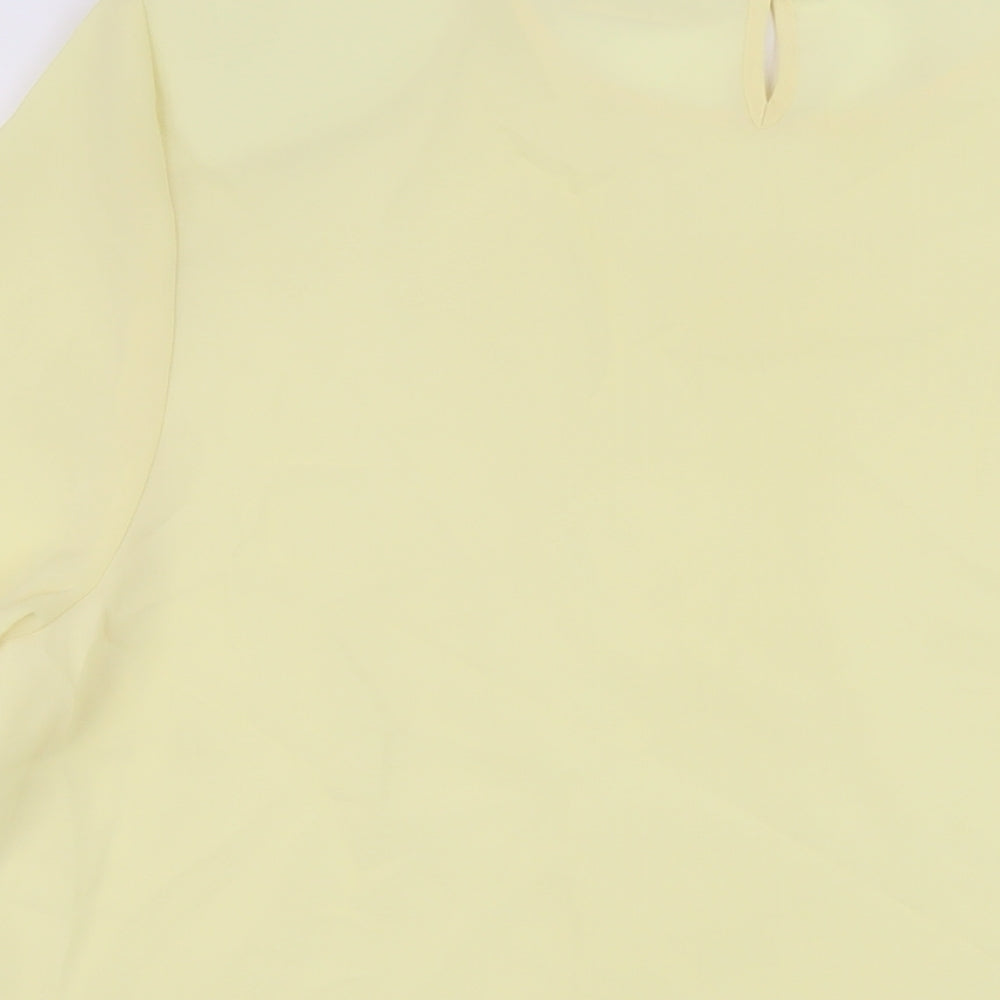 Bonmarché Womens Yellow Polyester Basic T-Shirt Size 20 Round Neck