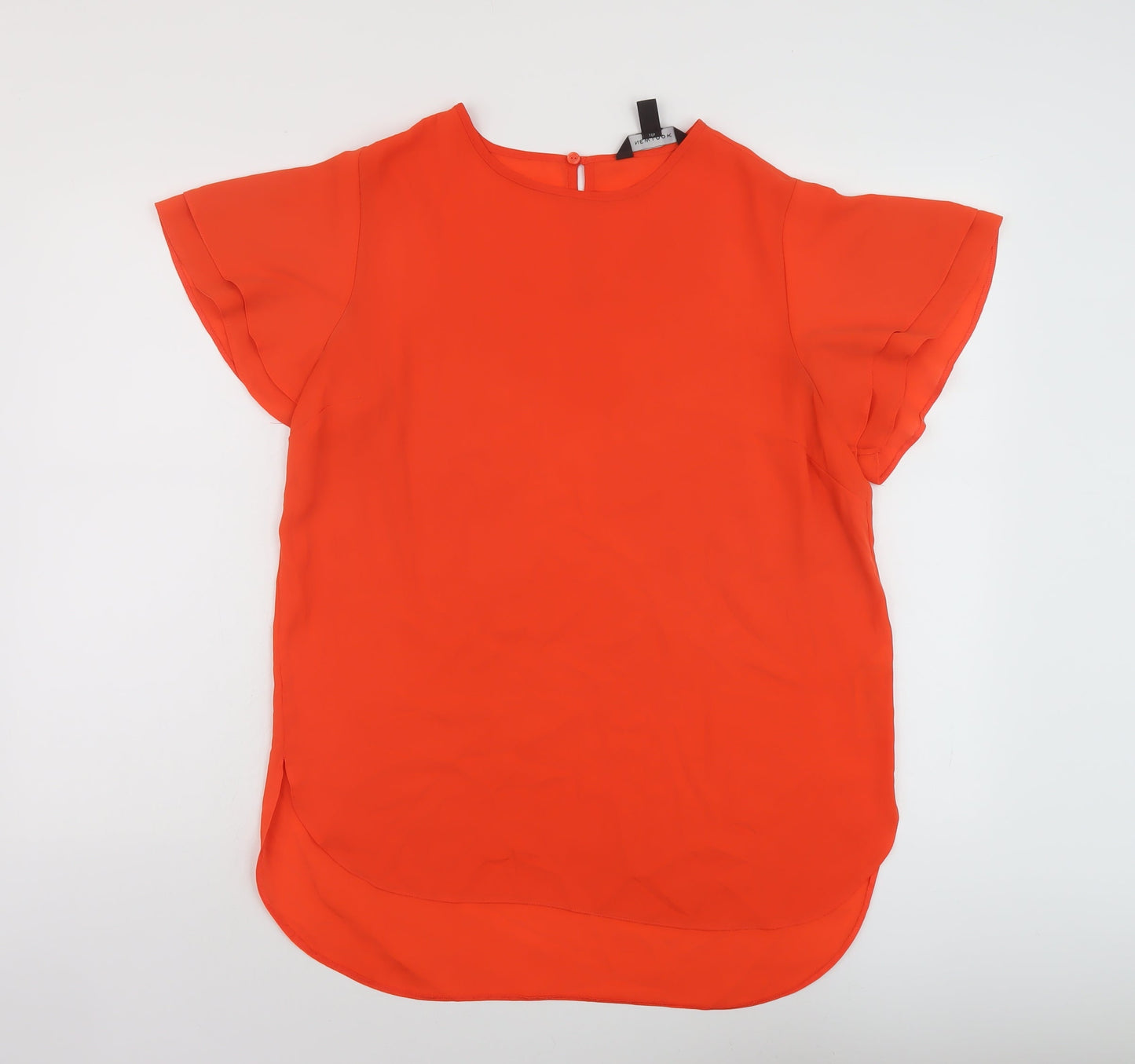 Womens UK Size 12 New Look Red Basic T-Shirt