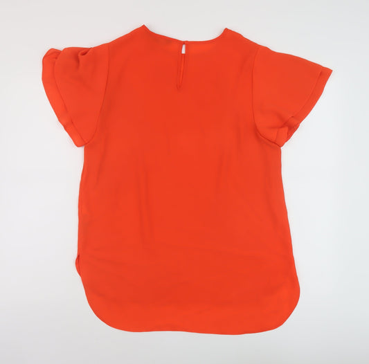 Womens UK Size 12 New Look Red Basic T-Shirt