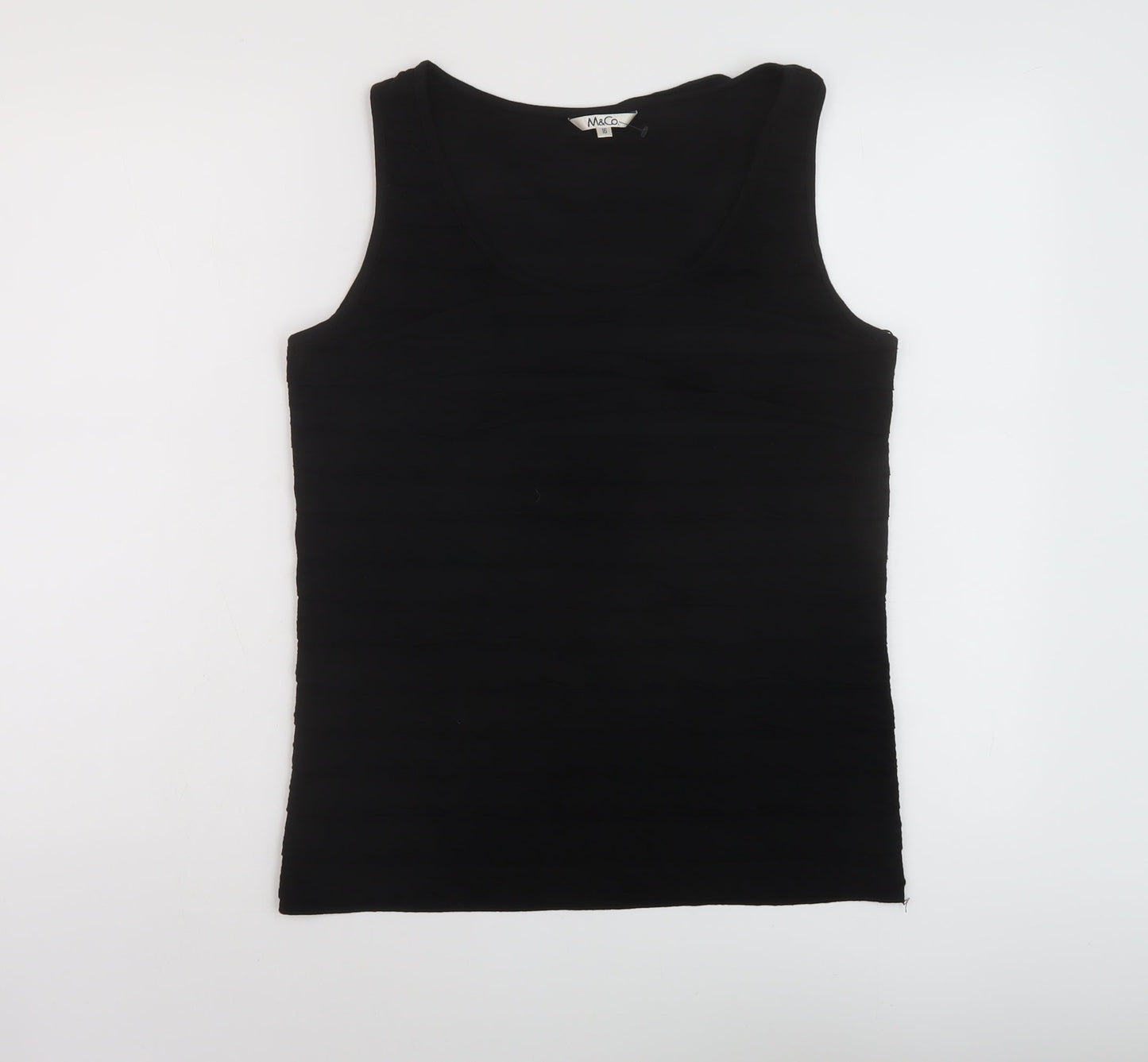 Womens UK Size 16 M&Co Black Basic Tank