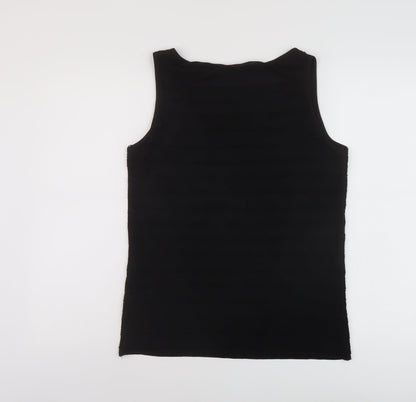 Womens UK Size 16 M&Co Black Basic Tank