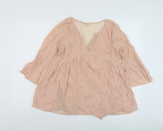 Womens UK Size M Hollister Pink Basic Blouse