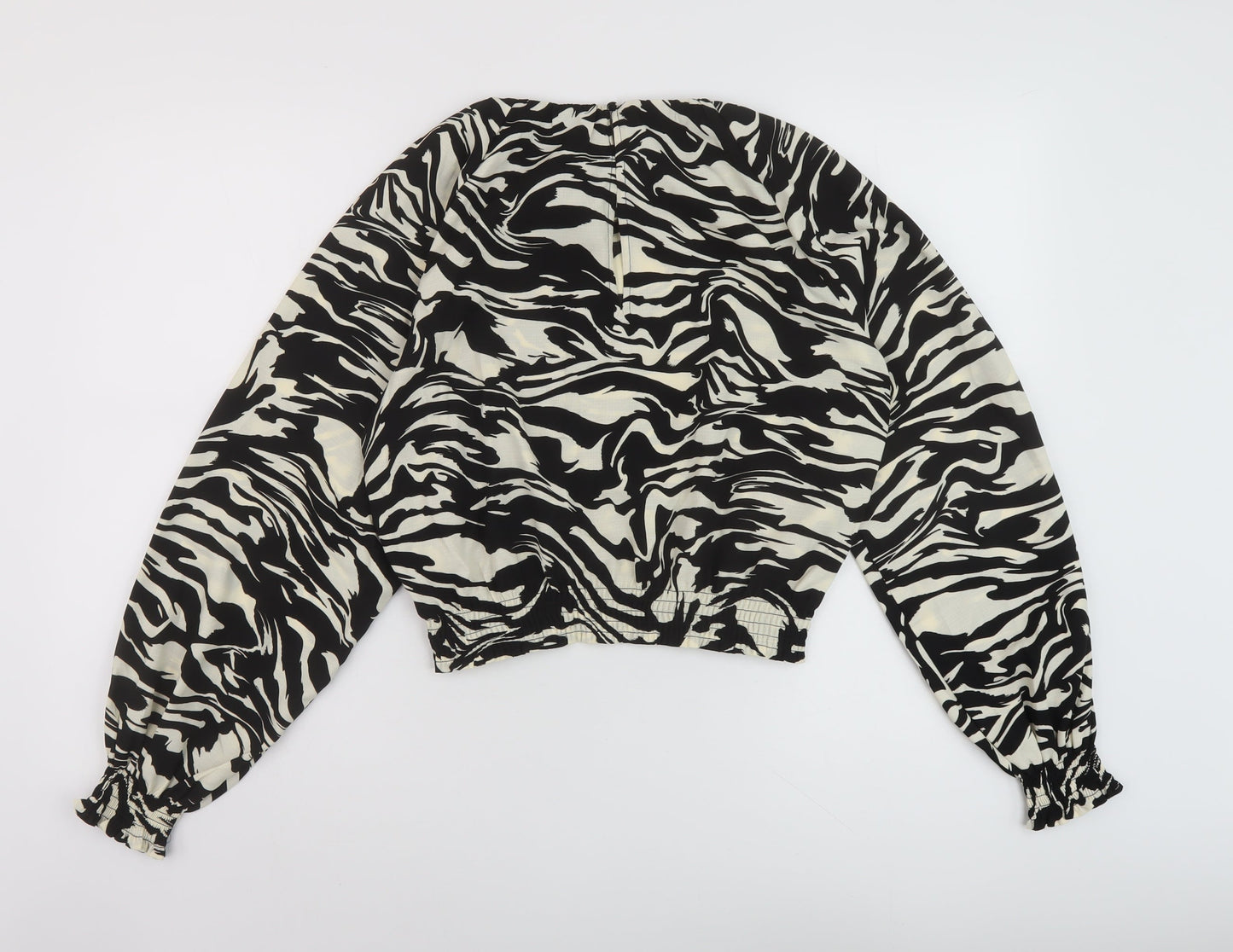 Womens UK Size S H&M Black Basic Blouse