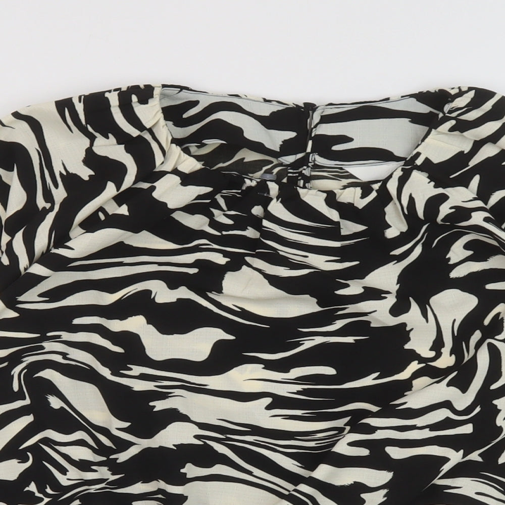 Womens UK Size S H&M Black Basic Blouse