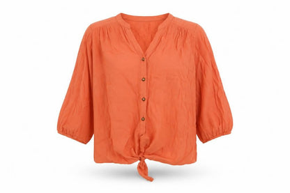 Womens UK Size M Wallis Orange Basic Blouse