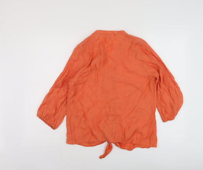 Womens UK Size M Wallis Orange Basic Blouse
