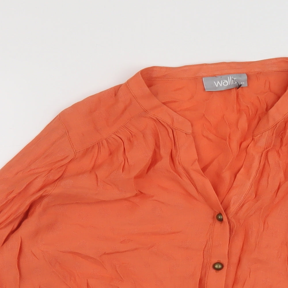 Womens UK Size M Wallis Orange Basic Blouse