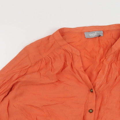 Womens UK Size M Wallis Orange Basic Blouse